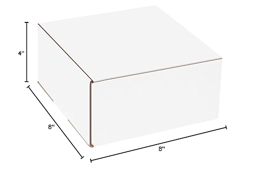 BOX USA Shipping Boxes Small 8"L x 8"W x 4"H, 50-Pack | Corrugated Cardboard Box for Packing, Moving and Storage