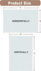 Mifuro Magnetic Glass Whiteboard，72"x48" Wall Mounted Frameless Dry Erase Board for Office, Home & School White
