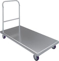 AmGood Stainless Steel Platform Cart. 24 in. Wide x 48 in. Long x 32 in. High. Push Dolly Flatbed Cart with Handle.