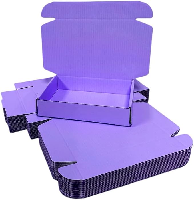 20 Pcs 17.7 x 13.8 x 2.5 inches X-Large Size Corrugated Cardboard Gift Boxes Recyclable Shipping Boxes for Mailing & Holidays, Wedding, Birthday, Gifts Packaging (Lavender)