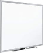 Quartet Magnetic Dry Erase White Board, 2' x 1-1/2 Whiteboard, Nano-Clean Surface Resists Ink Stains, Silver Aluminum Frame (SM531)