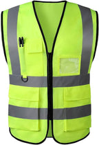 Tydon Guardian Reflective Safety Vest for Women Men High Visibility Security With Pocket Zipper Front Meet ANSI/ISEA Standard