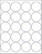 NextDayLabels - 2 Inch Round Sticker Labels for Printer - Matte White Blank Laser/Inkjet Printer Circle Stickers (500 Labels, 25 Sheets of 20)