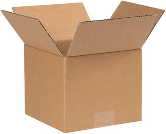 Secure Seal - 7x7x6 Pack of 50 Corrugated Cardboard Packing Shipping Mailing Moving Carton Boxes