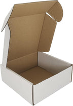 400 Pack 5x5x2'' Small Shipping Boxes, Corrugated Cardboard Mailers for Business, White (CM552-400)