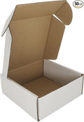 50 Pack 5x5x2'' Small Shipping Boxes, Corrugated Cardboard Mailers for Business, White (CM552)