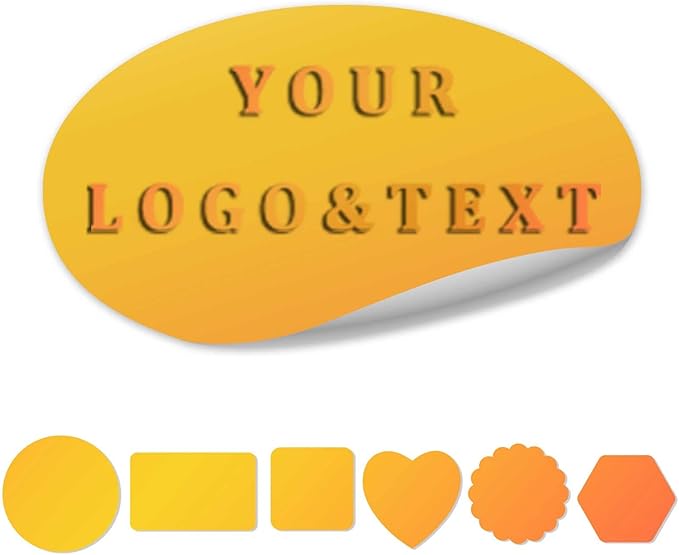 100 Oval Custom Stickers Labels Personalized buinsess Logo Sticker Package Favor Vinyl Clear Sticker