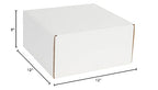 BOX USA 12" Deluxe Shipping Boxes 12"L x 12"W x 6"H, 50-Pack - White Box Mailers for Packaging, Storage, Gifts or Bulk Business Orders