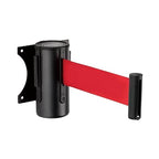 DuraSteel Wall Mount Crowd Control Retractable Belt Barrier - 9.2 Ft Red Retractables Barrier Belt, Crowd Control Barriers Do Not Enter Line Dividers for Crowds NOT Stanchions with Retractable Belts