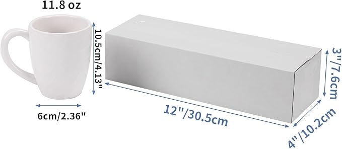 Hoikwo 12x4x3 Shipping Boxes Set of 25, White Corrugated Cardboard Box for Small Business for Packaging Mailing