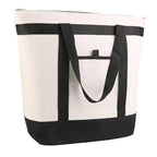 Insulated Cooler Bag, Tote Bag for Grocery Shopping, DIY Your Creative Designs, Cooler Bags Insulated, Pizza/Food Delivery Bag to Keep Cold/Hot (Purified Cotton, Non-Waterproof, Beige