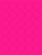 NextDayLabels - 8-1/2 x 11 Neon Color High Light Fluorescent Labels for Laser & Inkjet Printer (Pink Fluorescent, 1.5" Round - 30 Per Page | 3000 Labels)