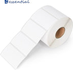 ESSENTIAL 2.25"x 1.25" (57mm ×32mm) Direct Thermal Barcode Labels, Shipping Labels, Compatible with Zebra & Rollo Label Printer, 1000 Label of Roll (12 Rolls, 12000 Tags)