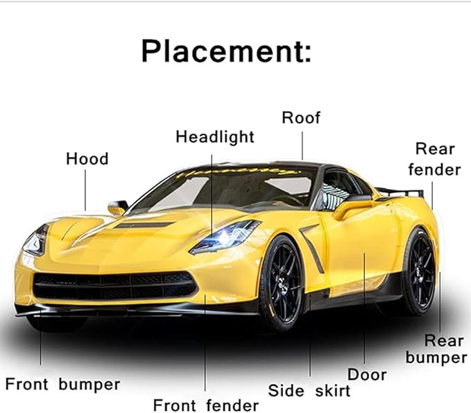 7.5mil TPU Clear Car Paint Protection Film Self Healing Adhesive Automotive Film Anti-Scratch Glossy Body Wrap Vinyl for DIY Vehicle Moto Interior Exterior,60inch x 12inch
