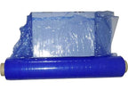 APQ 4 Rolls of Blown Hand Stretch Film 18" x 1500'. Blue Hand Stretch Wrap, 80 Gauge. Tear Resistant Residue Free Film for Moving, Shipping, Wrapping. Industrial Grade Pallet Shrink Wrap Film.