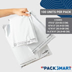 White Plastic Poly Mailers 12"x15" | Shipping Bags for Clothing, Books & Accessories | Durable Shipping Envelopes | Waterproof and Tear-Proof with Strong Self-sealing Adhesive | 100-Pack