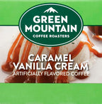 Green Mountain Coffee Roasters Caramel Vanilla Cream Keurig Single-Serve K-Cup pods, Light Roast Coffee, 12 Count