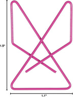 JAM PAPER Colorful Butterfly Clips - Pink Paper Clamps - 15/Pack
