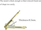 HAHIYO Binder Clips Paper Clamps Spring Steel Sturdy 0.98 inches Width 0.31 Inch Capacity No Sharp Edges Heavy Duty Tight Grip Reusable Gold Metal Bright Finish for Home Office School 25 Pack