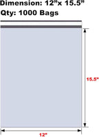 iMBAPrice Poly Mailers 12x15.5 Inch, 1000-Pack – Medium #5 White Shipping Bags for Clothing, Strong Self-Seal Adhesive Envelopes, Tear-Resistant Mailers for small Business Packaging