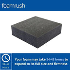 FoamRush 12" x 24" x 72" Charcoal High Density Upholstery Foam Cushion (Upholstery Sheet, Foam Padding, Seat Replacement, Chair Cushion Replacement, Square Foam, Wheelchair Seat Cushion) Made in USA