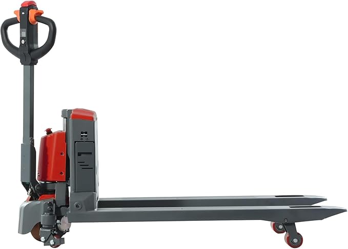 T Tory Carrier Electric Pallet Jack Truck 4400lbs Capacity Lithium Electric Pallet Trucks 48" x27" Forks Li-ion Battery Lift for Narrow Spaces, Easy Battery Replacement-Red