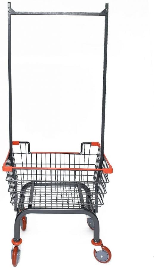 Charcoal Grey with Double Pole Rack, 2.5-Bu (Red or Blue Trim) (Chacoal Grey and Red)