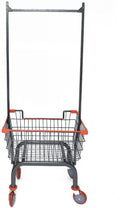 Charcoal Grey with Double Pole Rack, 2.5-Bu (Red or Blue Trim) (Chacoal Grey and Red)