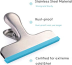 HOUSE AGAIN 8 Pack Stainless Steel Chip Bag Clips Covered with Silicone - NO More Sharp Edges - Color Coded for Food Bags - Air Tight Seal, Heavy Duty for Kitchen and Office, 3 Inches, Colorful