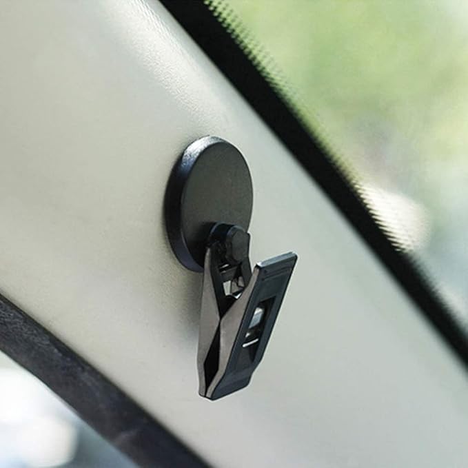 KENANLAN 2Pcs Car Note Pad Holder, Car Notepad Clip, Car Ticket Holder Sucker Clamp Parking Ticket Holder with Suction Cup