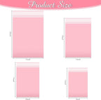 Outus 120 Pcs Poly Mailer Envelope 4 Sizes Shipping Bags Self Adhesive Clasp Envelope Self Adhesive Tear Proof Mailing Covers(8 x 12 In, 10 x 14 In, 13 x 18 In, 15 x 20 in,Pink)