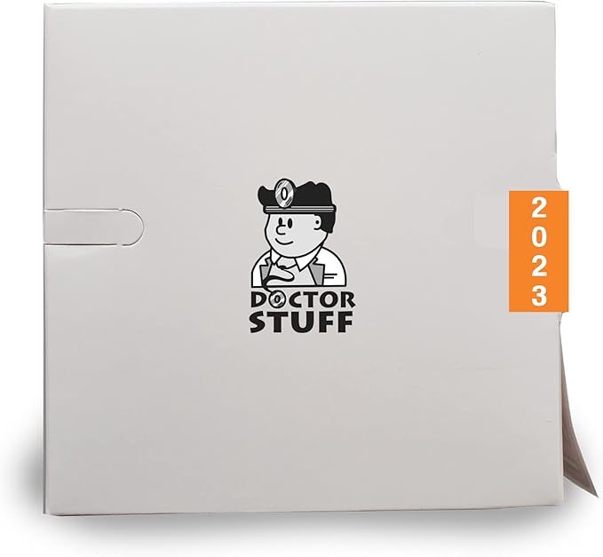 2023 Year Stickers, Doctor Stuff 2023 Chart Stickers, Orange Colored, IFC Style, USA Made Year Labels for X-Ray Jackets, 500/Roll, 1 Roll, 1-7/8" x 1-7/8"