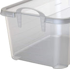 Life Story 18 Pack Light Duty Stackable Storage Bin, 55 Quart Home Organizer, Versatile Lightweight Locking Bins with Carrying Handles, Clear