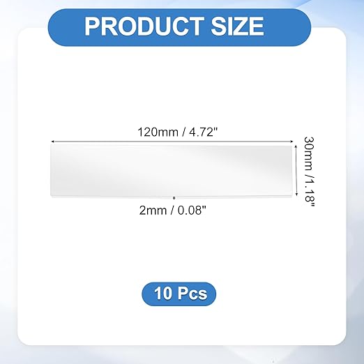 uxcell 10Pcs Double Sided Adhesive Pads, 4.72" x 1.18" Clear Removable Heavy Duty Mounting Tape Picture Hanging Sticky Adhesive Pad for Wall, Poster Picture, DIY Craft