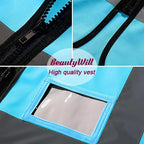 BeautyWill Safety Vest 10 Pack Customize Logo Class 2 High Visibility Reflective Vest with 5 Pockets Construction Security Work Vest ANSI/ISEA Standards