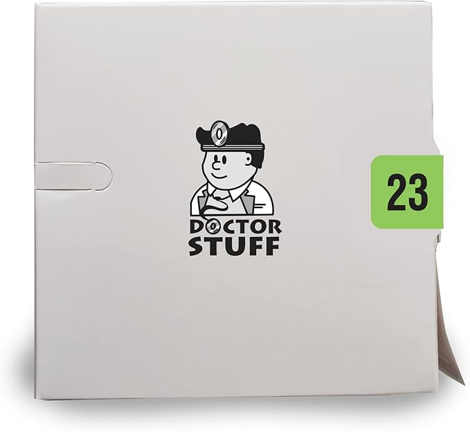2023 Year Stickers, Doctor Stuff 2023 Chart Stickers, Fluorescent Green Colored, USA Made Year Labels for End Tab File Folders, 500 Labels per Roll, 1 Roll, 3/4" x 1-1/2"