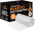 Xpose Safety Clear Plastic Sheeting – 10' x 100' Rolls – Heavy Duty 10 Mil Poly Sheet – Waterproof, Dustproof, Vapor Barrier – for Construction, Painting, Industrial Use