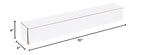 Box USA BM3044 30"L x 4"W x 4"H, White (Pack of 50)