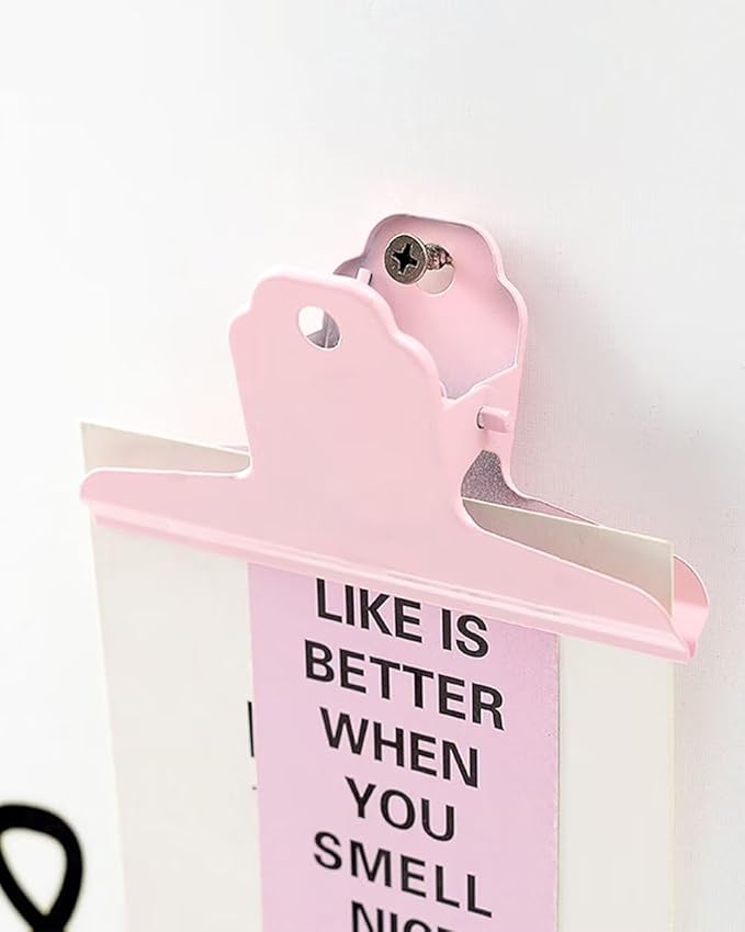 2PCS Extra Large Binder Clips Metal Bulldog Clips Large Paper Clamps Holder Chip Clips for Home School Office Drawing Bag Pink 3inch