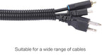 Alex Tech 50ft - 3/4 inch Split Wire Loom Tubing - Black