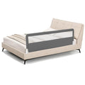 BABY JOY Bed Rails for Toddlers, 71'' Extra Long, Swing Down Bed Guard w/Safety Strap, Folding Baby Bedrail for Kids Twin, Double, Full Size Queen & King Mattress (71-Inch, Gray)