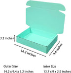 20 Pcs 14.2 x 9.4 x 3.2 inches Shipping Boxes for Small Business Cardboard Corrugated Mailer Boxes for Shipping Packaging Holidays Craft Gifts Giving Products (Mint green, 14.2 x 9.4 x 3.2")
