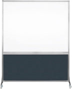 DivideWrite Mobile Whiteboard | Double Sided Dry Erase Board | Portable Office Cubicle Partition | Display for Classrooms, Conference Rooms, Meeting Areas and More | Blue Spruce 5' Wide x 6' Tall