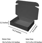 20 Pcs 14.2 x 9.4 x 3.2 inches Shipping Boxes for Small Business Cardboard Corrugated Mailer Boxes for Shipping Packaging Holidays Craft Gifts Giving Products (Dark Gray, 14.2 x 9.4 x 3.2")