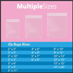 iMailer - 500 Pcs- 13" x 15" Zip Bags- 2 Gallon Zip Bags- Clear Resealable Zip Poly Bag 2 Mil for Clothing, T-Shirts, Pants, Storage