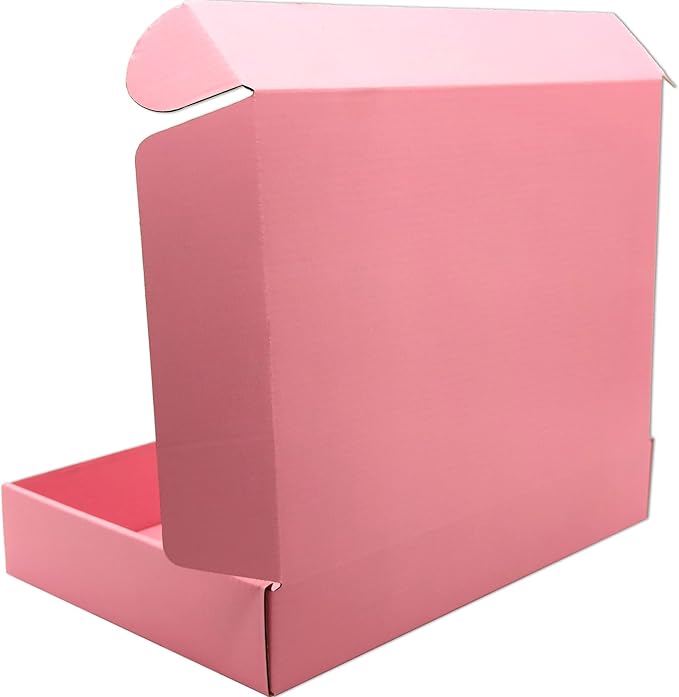 Pink Shipping Boxes for Small Business Pack of 25-11x8x2 inches Cardboard Corrugated Mailer Boxes for Shipping Packaging Craft Gifts Giving Products