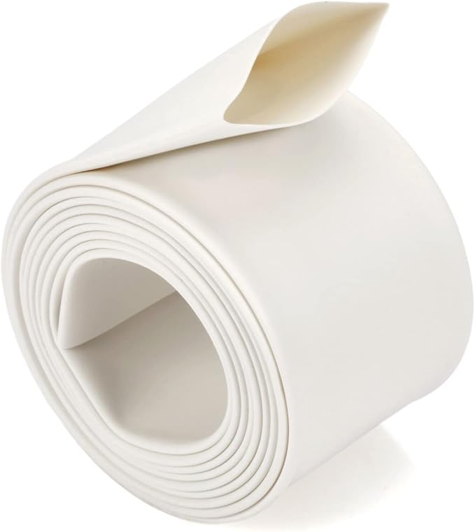 Chanzon 2:1 Ratio 1/2" (12mm) Heat Shrink Tubing 3.3Ft Roll (1M Total Length) White Polyolefin Sleeving Wrap Shrinking 2 to 1 1pcs
