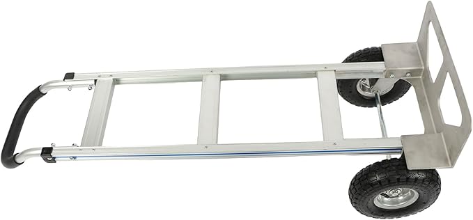 findmall 500 Lbs Capacity Dolly Aluminum Silver Hand Truck with Wide Wheels for Moving