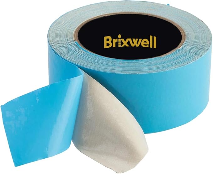 BRIXWELL Blue Double Coated Carpet Tape 2 Inch x 25 Yard Made in The USA