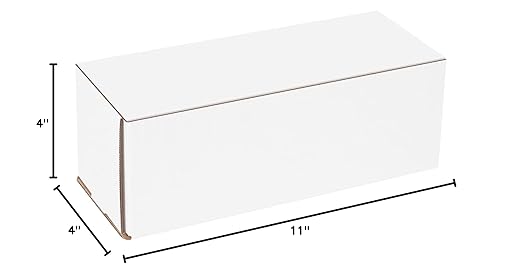 Box USA BM1144 11"L x 4"W x 4"H, White (Pack of 50)